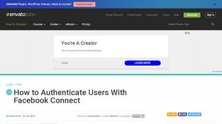 
                            3. How to Authenticate Users With Facebook Connect - Code Tuts