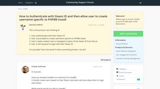 
                            3. How to Authenticate with Steam ID and then allow user to create ...