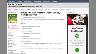 
                            5. How to auto login and startx without a display manager in Debian ...