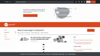
                            10. How to auto-login in Xubuntu? - Ask Ubuntu