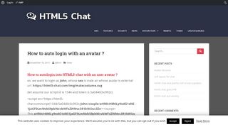 
                            5. How to auto login with an avatar ? – HTML5chat, free html5 video chat