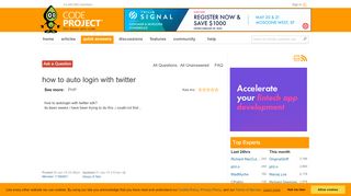 
                            8. how to auto login with twitter - CodeProject