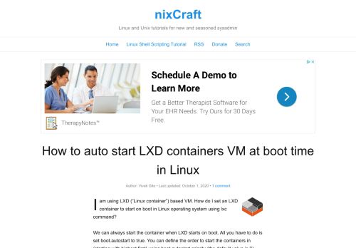 
                            6. How to auto start LXD containers VM at boot time in Linux - nixCraft