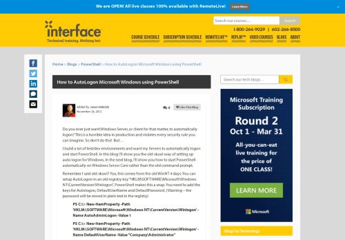 
                            13. How to AutoLogon Microsoft Windows using PowerShell | Interface ...