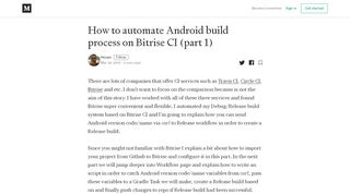 
                            13. How to automate Android build process on Bitrise CI (part 1) - Medium