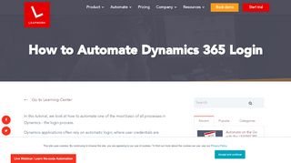 
                            6. How to Automate Dynamics 365 Login - LEAPWORK