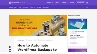 
                            9. How to Automate Wordpress Backups to Dropbox using UpdraftPlus ...