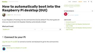 
                            4. How to automatically boot into the Raspberry Pi desktop (GUI ...