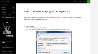 
                            1. How to Automatically log into a Raspberry Pi | ozzmaker.com