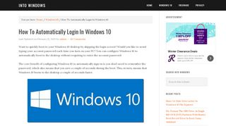 
                            5. How To Automatically Login In Windows 10