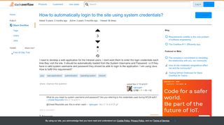 
                            5. How to automatically login to the site using system credentials ...