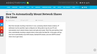 
                            8. How To Automatically Mount Network Shares On Linux - AddictiveTips