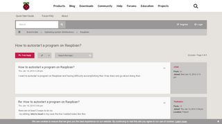
                            3. How to autostart a program on Raspbian? - Raspberry Pi Forums