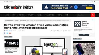 
                            9. How to avail free Amazon Prime Video subscription using Airtel Infinity ...