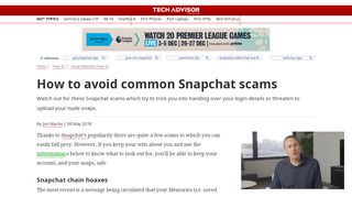 
                            6. How to Avoid Common Snapchat Scams - Tech Advisor