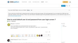 
                            4. How to avoid default user id and password from user login screen ...