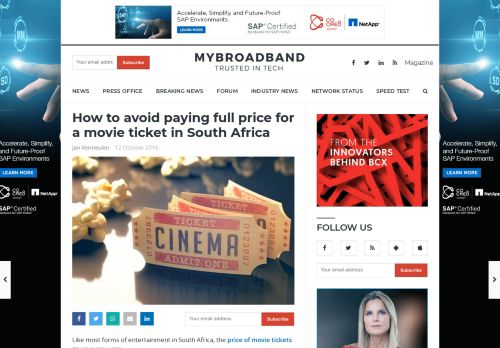 
                            7. How to avoid paying full price for a movie ticket in South Africa