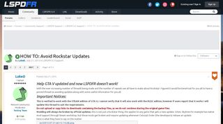 
                            11. HOW TO: Avoid Rockstar Updates - LSPDFR Support - LCPDFR.com