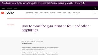 
                            4. How to avoid the gym initiation fee — and other helpful tips - Today