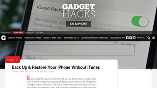 
                            12. How to Back Up & Restore Your iPhone Without iTunes « iOS ...