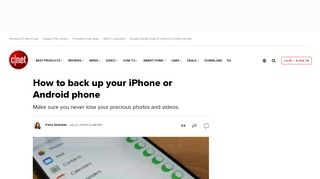 
                            13. How to back up your iPhone or Android phone - CNET