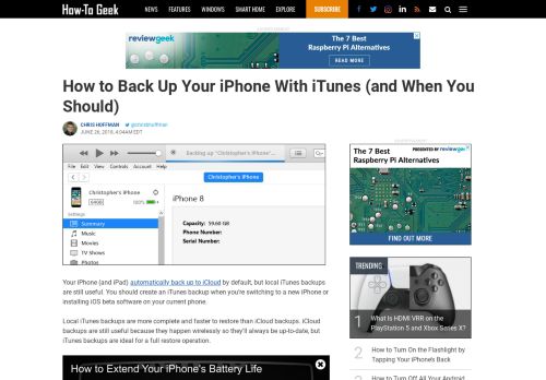 
                            6. How to Back Up Your iPhone With iTunes (and When You Should)