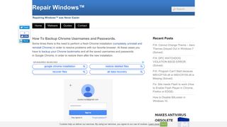 
                            1. How To Backup Chrome Usernames and Passwords. • Repair ...