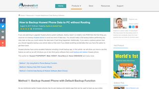 
                            6. How to Backup Huawei Phone Contacts/SMS/Photo to PC