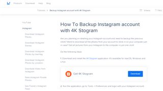 
                            2. How To Backup Instagram account with 4K Stogram? | 4K Download