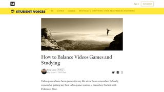 
                            8. How to Balance Videos Games and Studying – Student ...