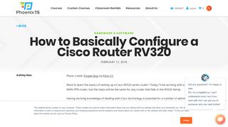 
                            13. How to Basically Configure a Cisco Router (RV320) | TechRoots
