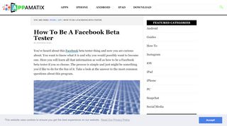 
                            13. How To Be A Facebook Beta Tester | Appamatix