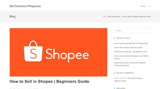
                            11. How to be a Shopee Seller | Beginners Guide – Net Solutions ...