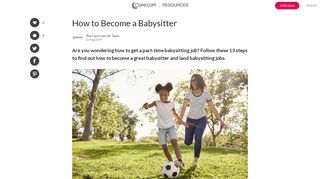 
                            1. How To Become A Babysitter - Care.com
