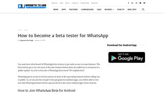 
                            4. How to become a beta tester for WhatsApp - Gadgets To Use