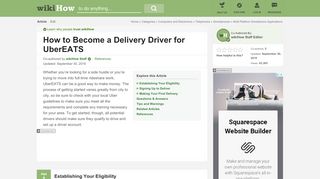 
                            8. How to Become a Delivery Driver for UberEATS: 12 Steps