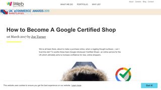 
                            12. How to become a Google Certified Shop - iWeb