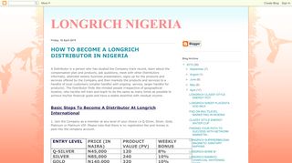 
                            1. how to become a longrich distributor in nigeria - longrich nigeria