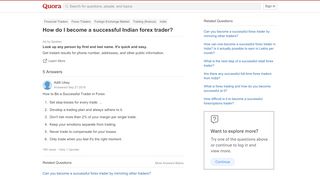 
                            10. How to become a successful Indian forex trader - Quora