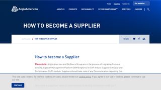 
                            4. How to become a supplier – Anglo American