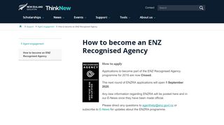 
                            6. How to become an ENZ Recognised Agency » Education NZ