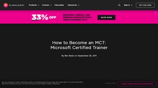 
                            12. How to Become an MCT: Microsoft Certified Trainer | Pluralsight