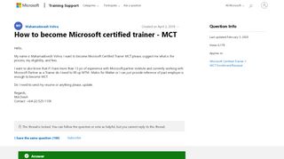 
                            3. How to become Microsoft certified trainer - MCT - Training ...