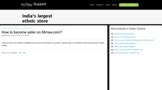 
                            9. How to become seller on Mirraw.com? : Support