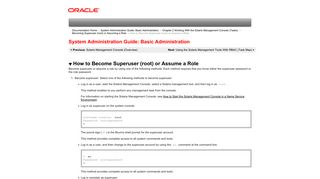 
                            9. How to Become Superuser (root) or Assume a Role (System ...