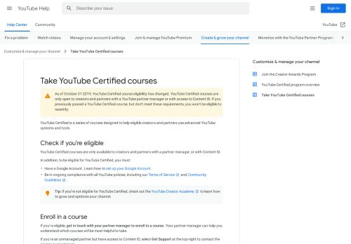 
                            4. How to become YouTube Certified - YouTube Help - Google Support