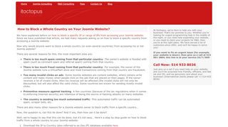 
                            8. How to Block a Whole Country on Your Joomla Website? | itoctopus