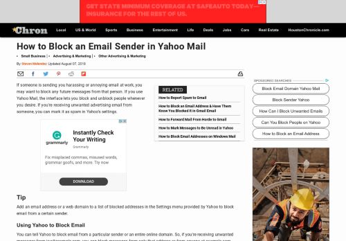 
                            9. How to Block an Email Sender in Yahoo Mail | Chron.com
