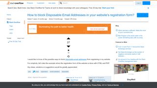 
                            12. How to block Disposable Email Addresses in your website's ...