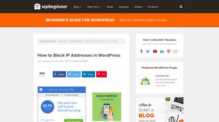 
                            7. How to Block IP Addresses in WordPress - WPBeginner